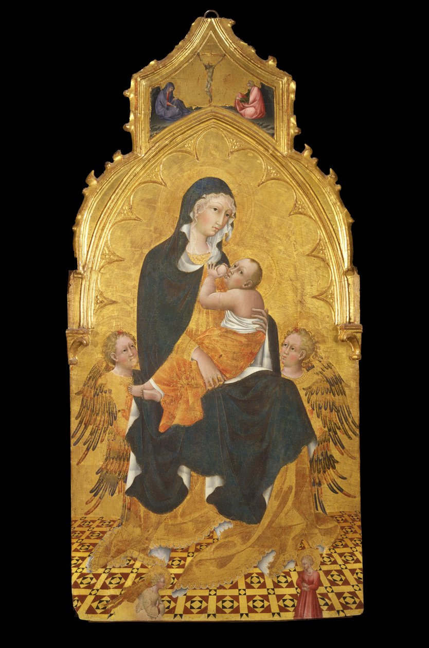 Madonna gyermekkel és angyalokkal; Angyali Üdvözlet alkotó: Giovanni di Paolo