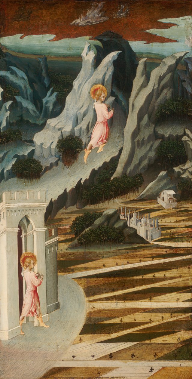 Keresztelő Szent János belép a vadonba, 145560. alkotó: Giovanni di Paolo