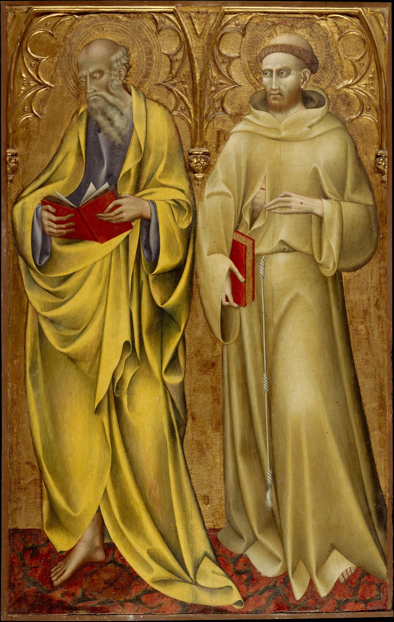 Szent Máté és Ferenc, kb. 1435. alkotó: Giovanni di Paolo