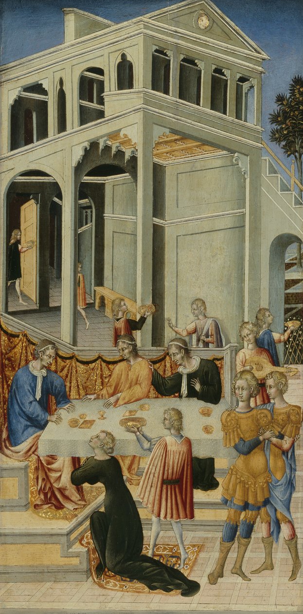 Salome Heródestől Keresztelő Szent János fejét kéri alkotó: Giovanni di Paolo