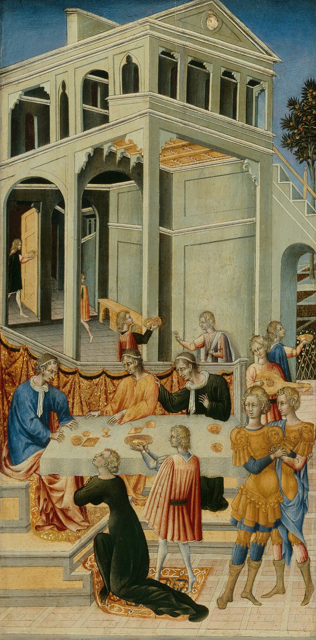 Salome Heródestől Keresztelő Szent János fejét kéri, 145560. alkotó: Giovanni di Paolo