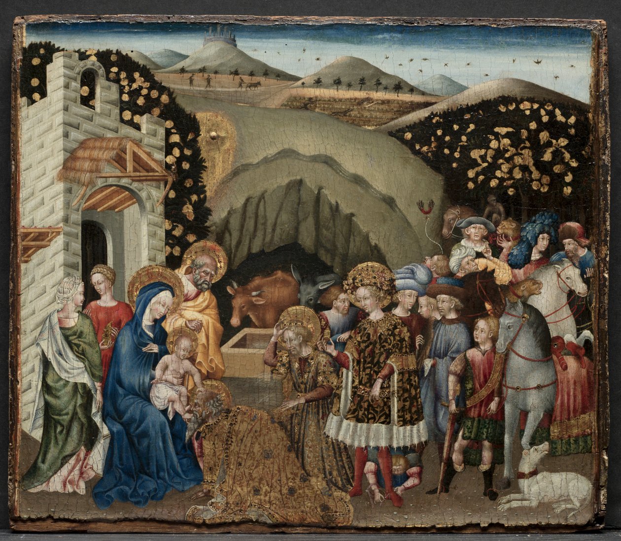 A mágusok imádása, 1440-45. alkotó: Giovanni di Paolo