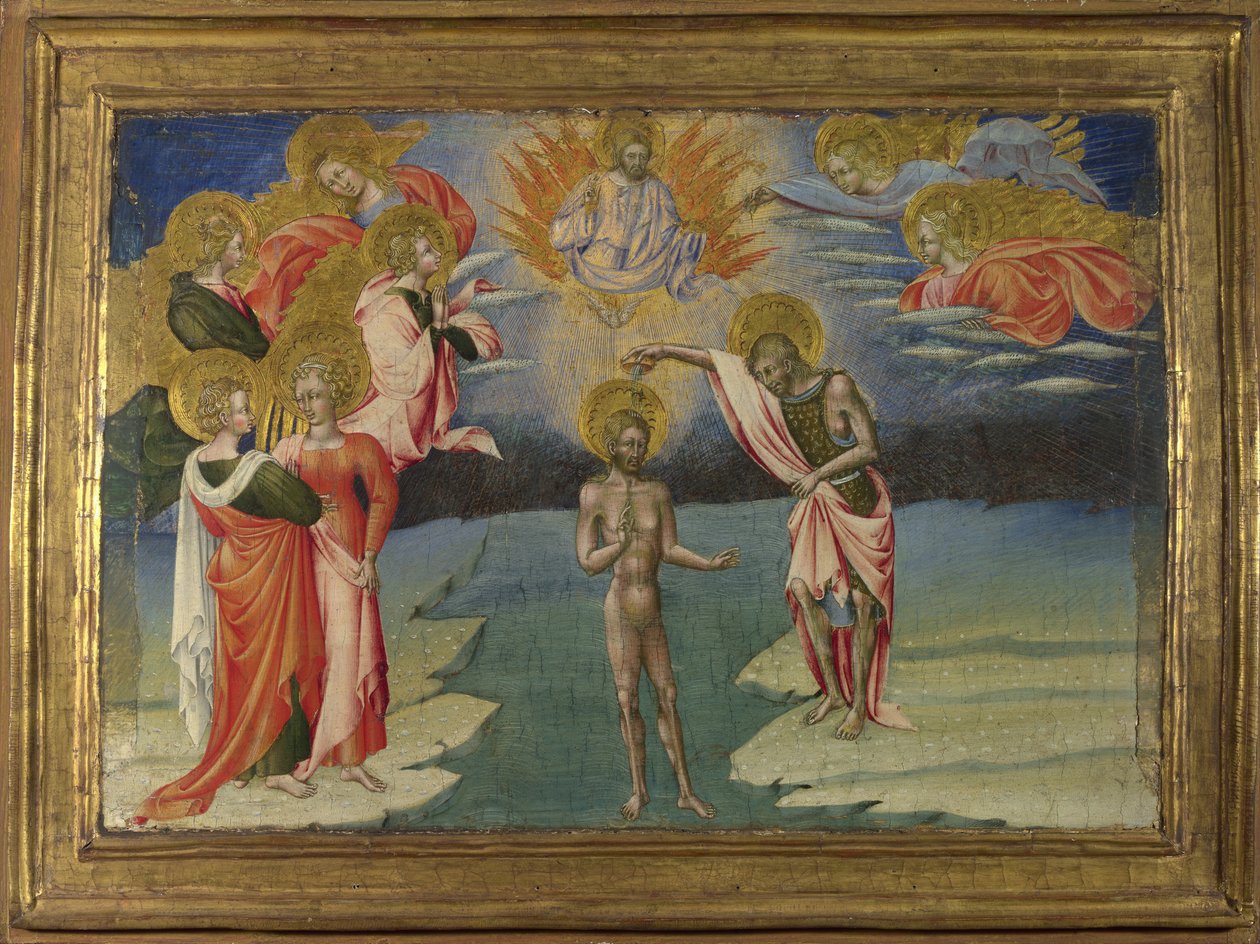 Krisztus megkeresztelkedése Predella Panel, 1454 alkotó: Giovanni di Paolo