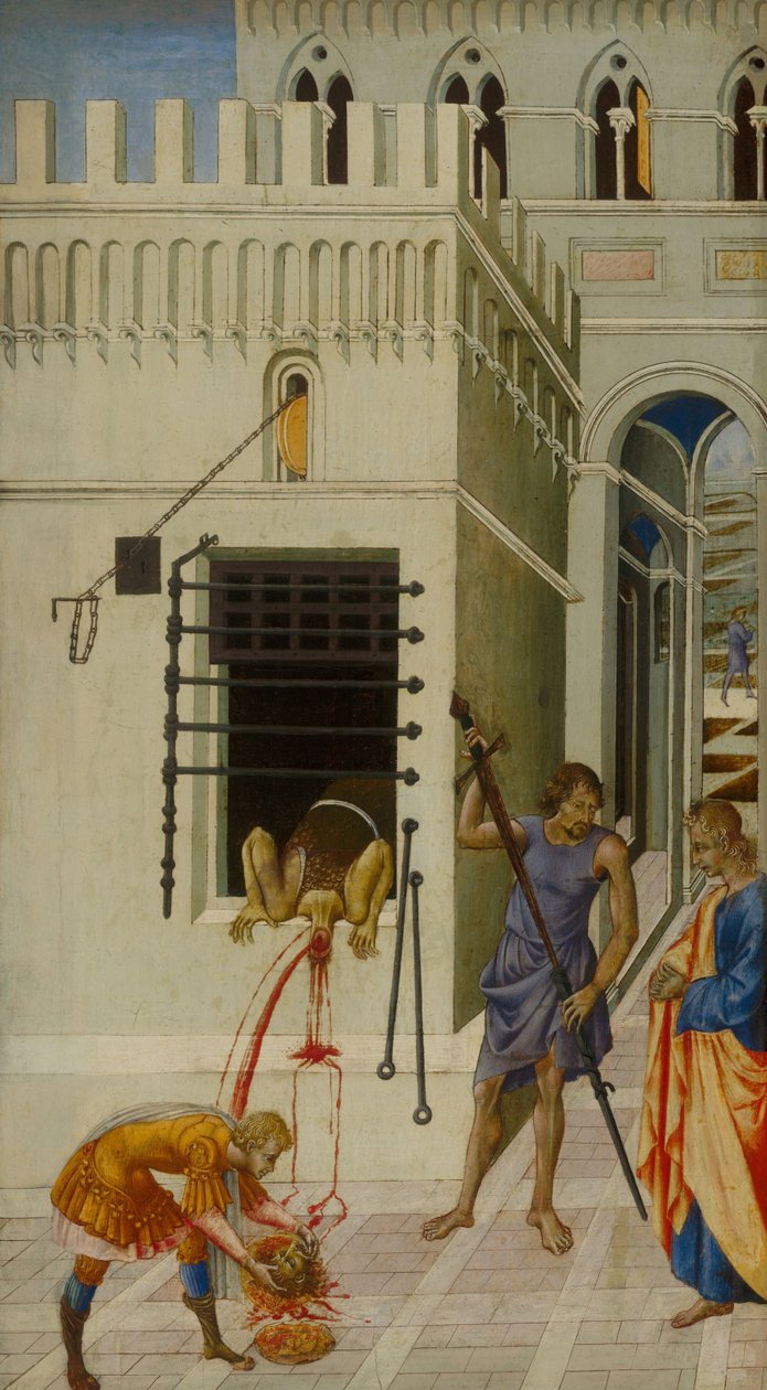 Keresztelő Szent János lefejezése, 1455-1460 alkotó: Giovanni di Paolo