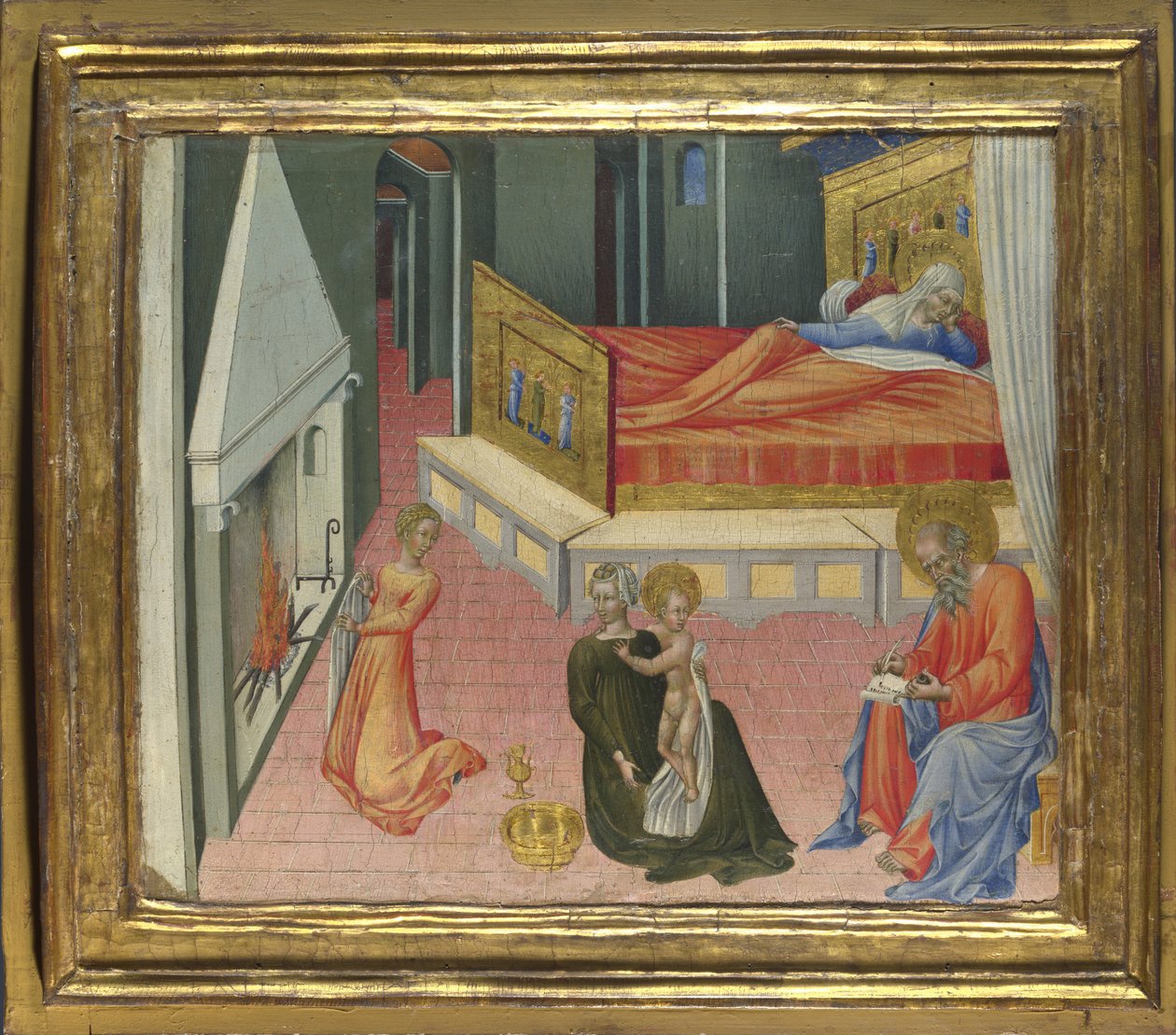 Keresztelő Szent János születése Predella Panel, 1454 alkotó: Giovanni di Paolo