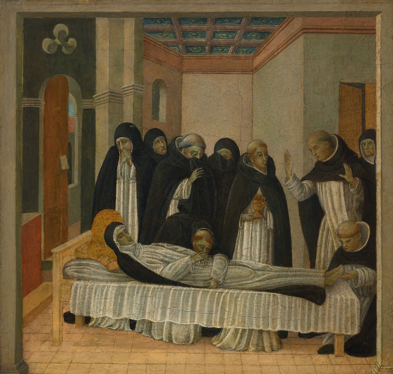 Sienai Szent Katalin halála (tempera és arany, tábla) alkotó: Giovanni di Paolo