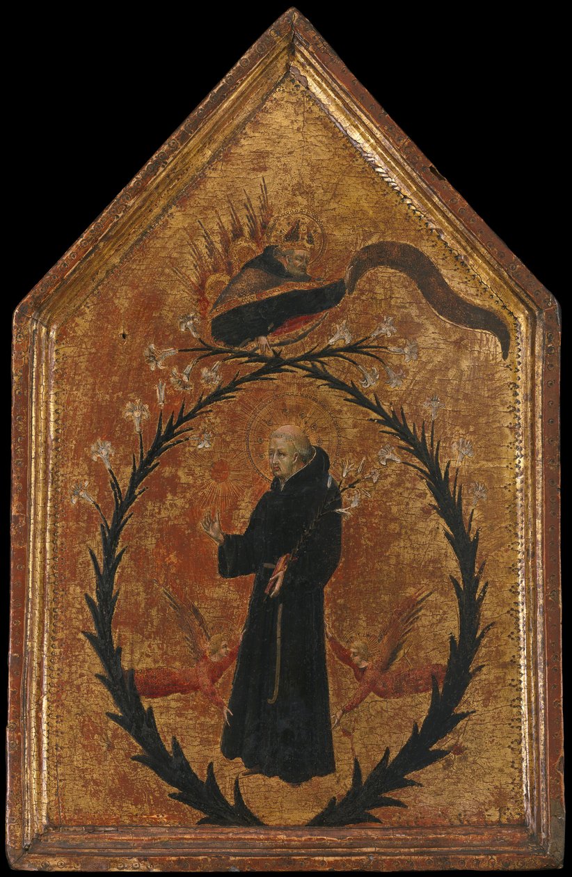 Tolentinói Szent Miklós ujjongása, kb. 1450. alkotó: Giovanni di Paolo
