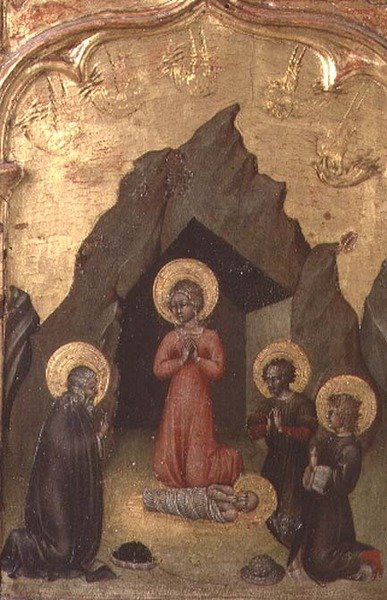 Szűzanya, Szent József és két szent gyermekimádása alkotó: Giovanni di Paolo di Grazia