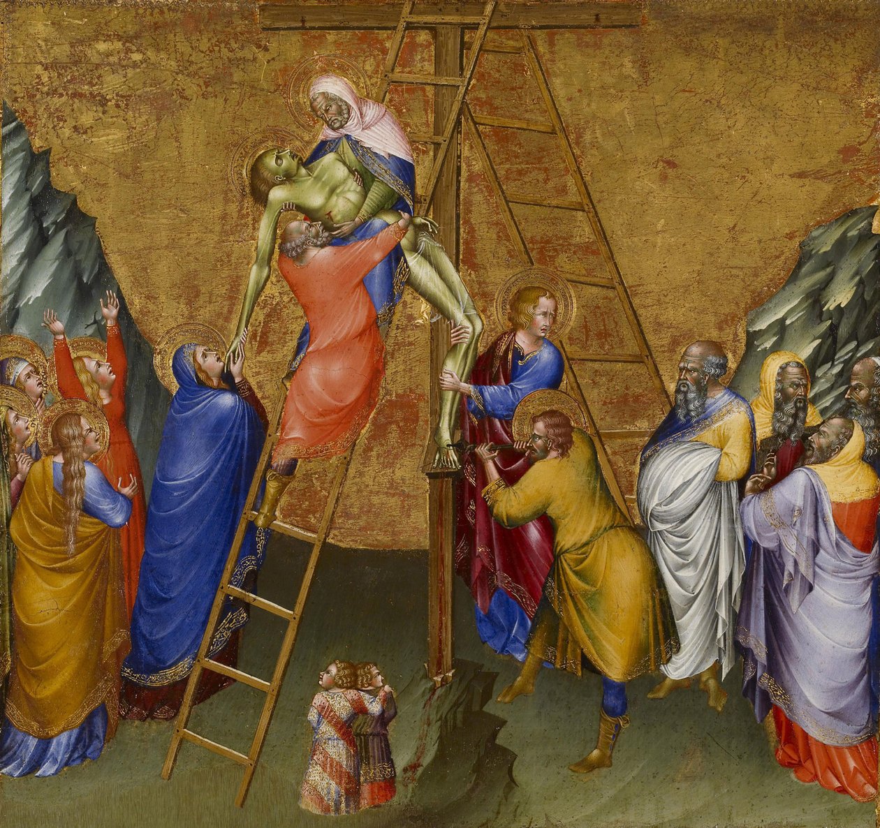 Leszállás a keresztről, a Malavolti oltárképről, 1426 alkotó: Giovanni di Paolo di Grazia