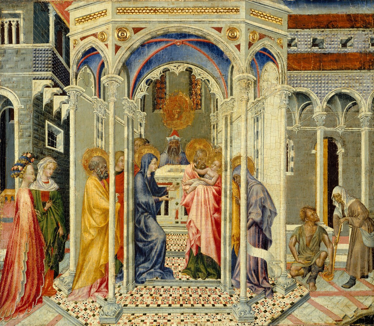 Krisztus bemutatása a templomban, 1435 körül alkotó: Giovanni di Paolo di Grazia