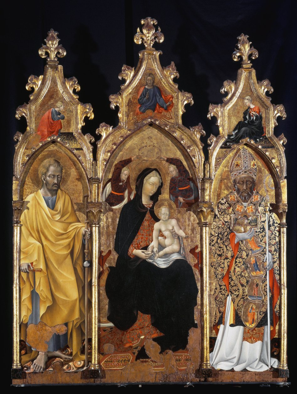 Szent Miklós triptichonja (San Niccolo) - tempera táblán alkotó: Giovanni di Paolo di Grazia