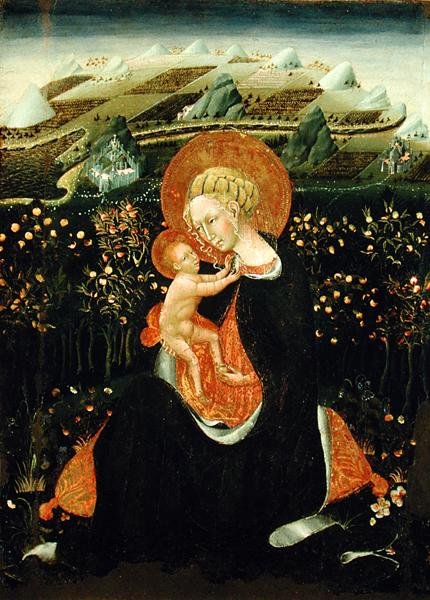 Alázat Madonna, 1450-60 körül (tempera a panelen) alkotó: Giovanni di Paolo di Grazia