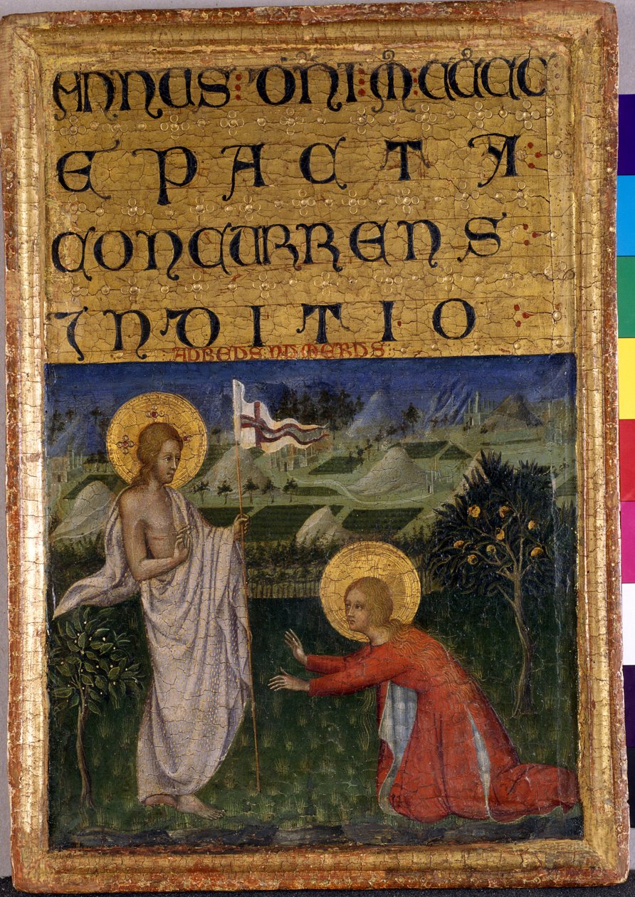 Noli me tangere, 1450 körül (tempera nyárfán) alkotó: Giovanni di Paolo di Grazia
