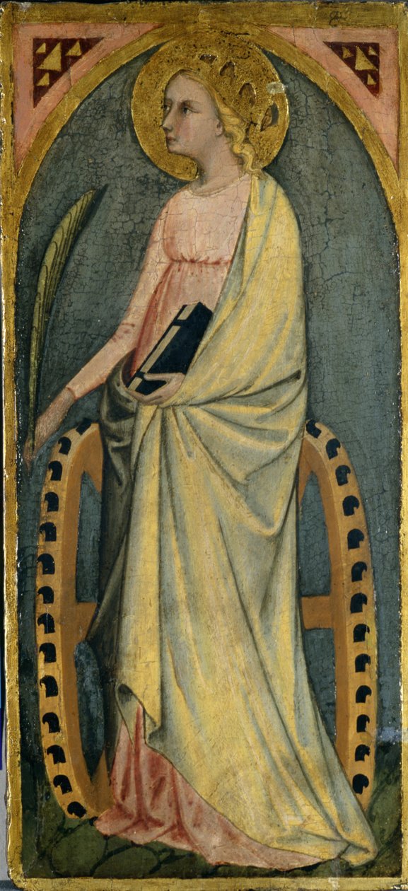 St. Katharine, 1400 körül (tempera nyárfán) alkotó: Giovanni di Paolo di Grazia
