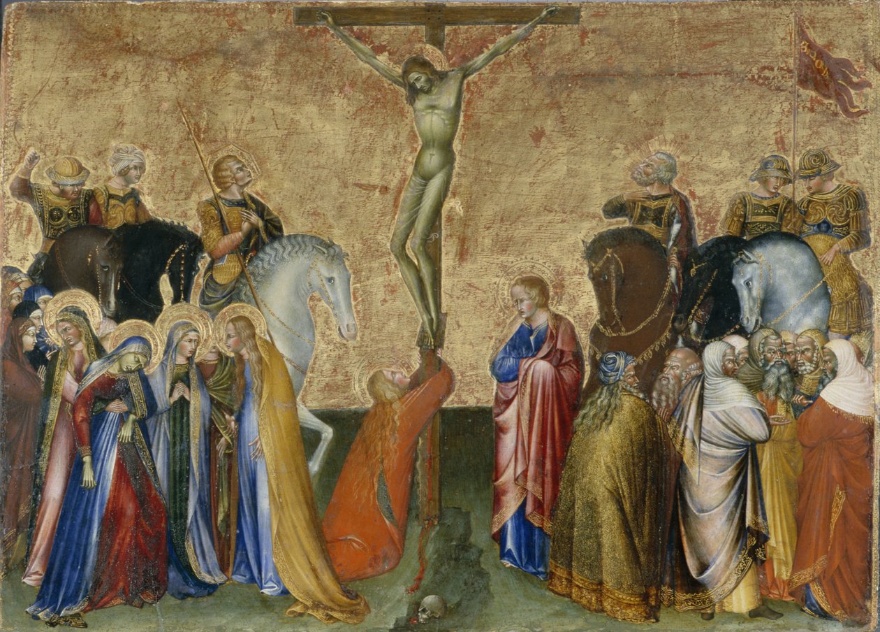 Krisztus keresztre feszítése, 1426 körül (tempera nyárfán) alkotó: Giovanni di Paolo di Grazia