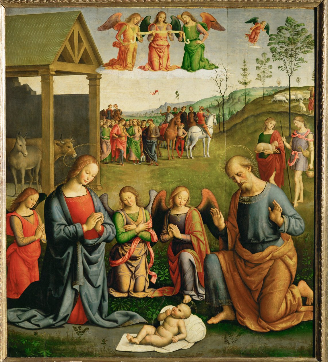 Születés ... alkotó: Giovanni di Pietro (c.1450 1529) (studio of)