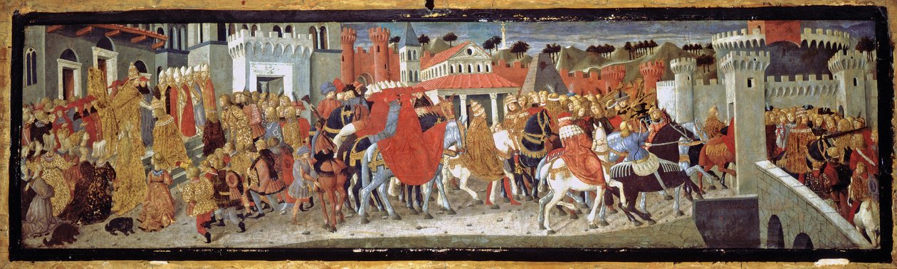 III. Frigyes és Portugál Leonóra Rómában, 1452 alkotó: Giovanni di Ser Giovanni,