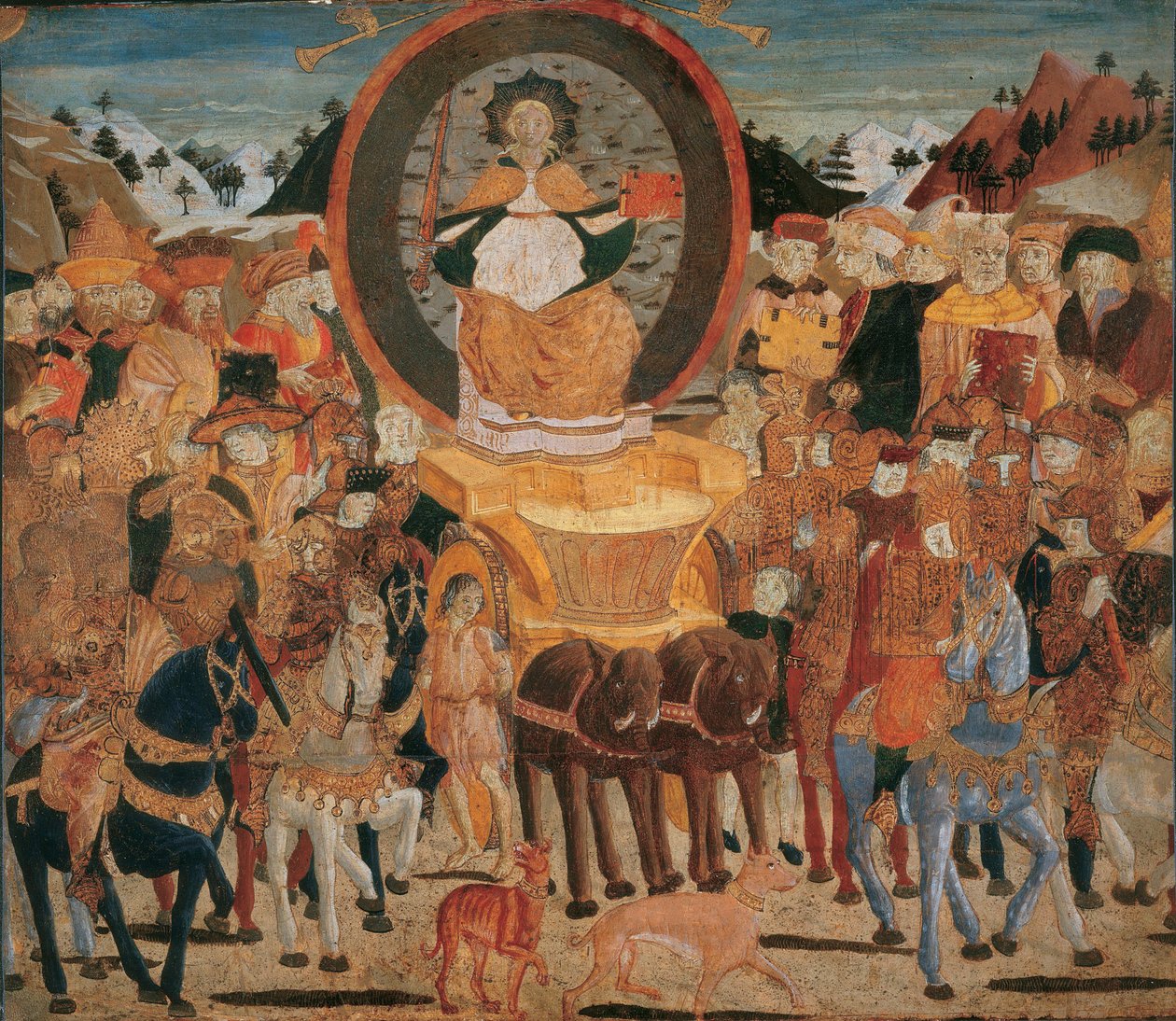 Le triomphe de la gloire – A hírnév diadala – (Lo Scheggia) Giovanni di Ser Giovanni (1406-1486). Tempera a panelen alkotó: Giovanni di Ser Giovanni Scheggia