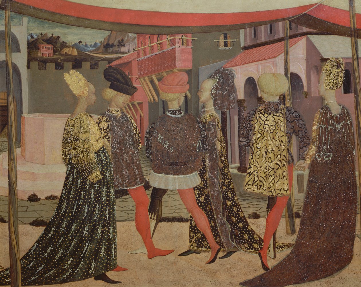 Az Adimari Cassone, 1450 körül (tempera a panelen) alkotó: Giovanni di Ser Giovanni Scheggia