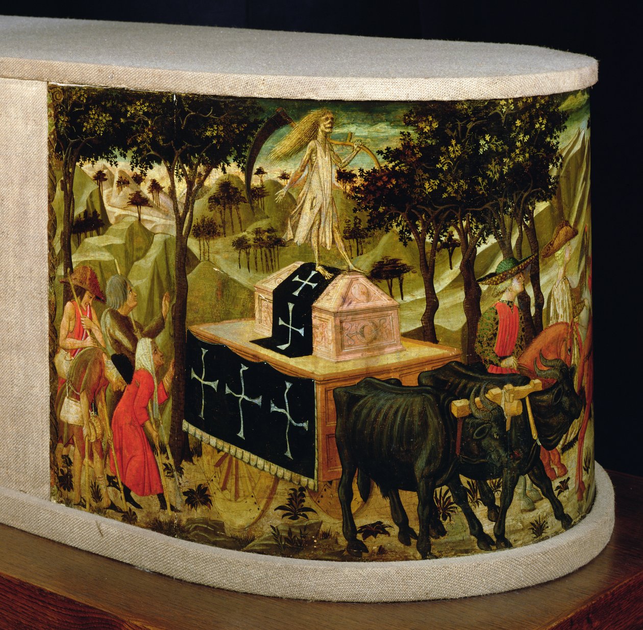 A halál diadala, Petrarch diadala (1304-74) ihlette alkotó: Giovanni di Ser Giovanni Scheggia
