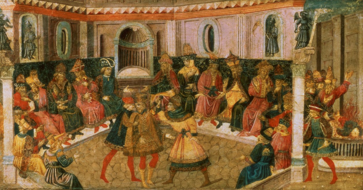 Julius Caesar halála, 1446-1450 körül (panel) alkotó: Giovanni di Tommaso Angelo