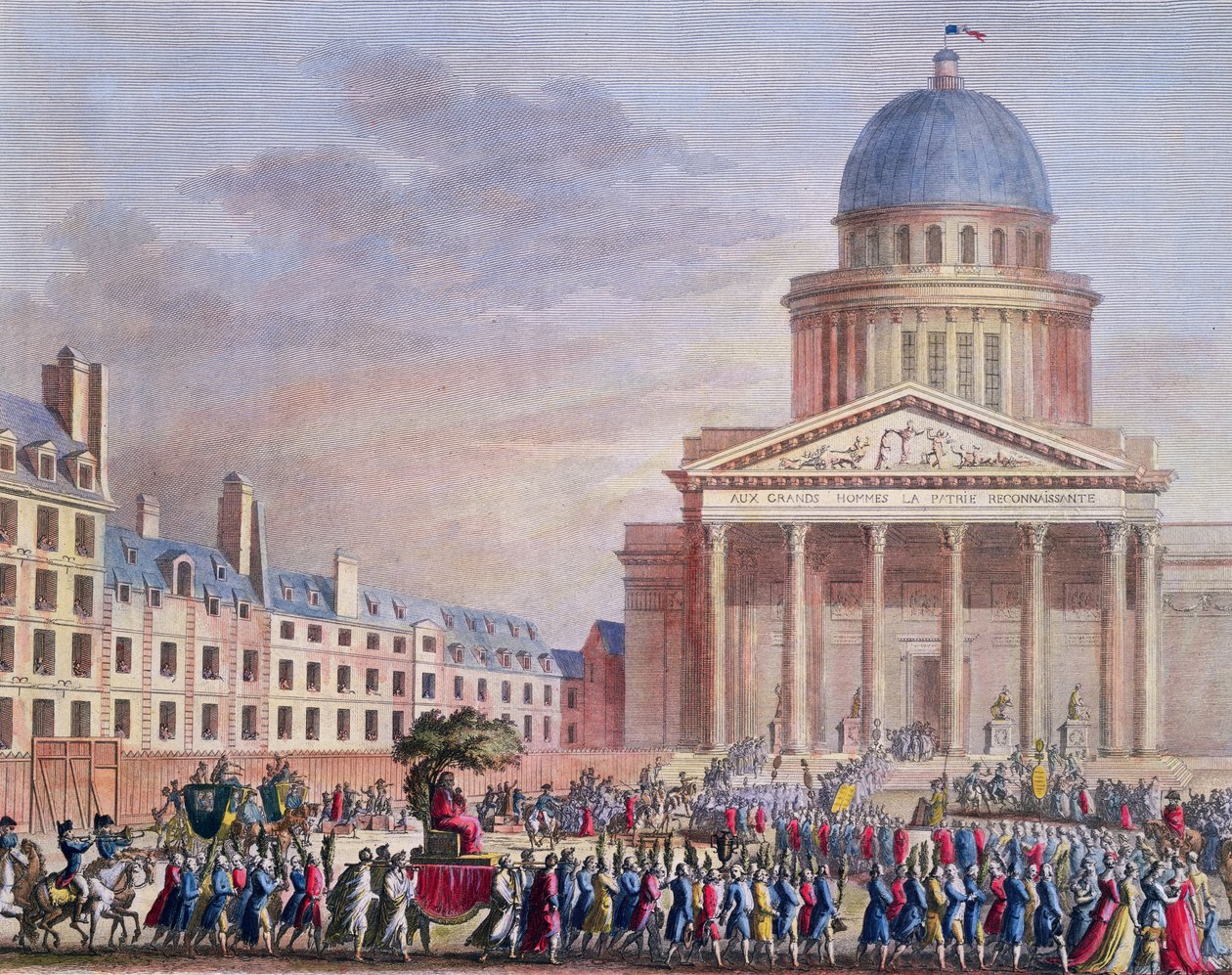 Jean-Jacques Rousseau (1712-78) apoteózisa és temetési körmenete a párizsi Pantheonba, 1794. október 21. alkotó: Karl Girardet