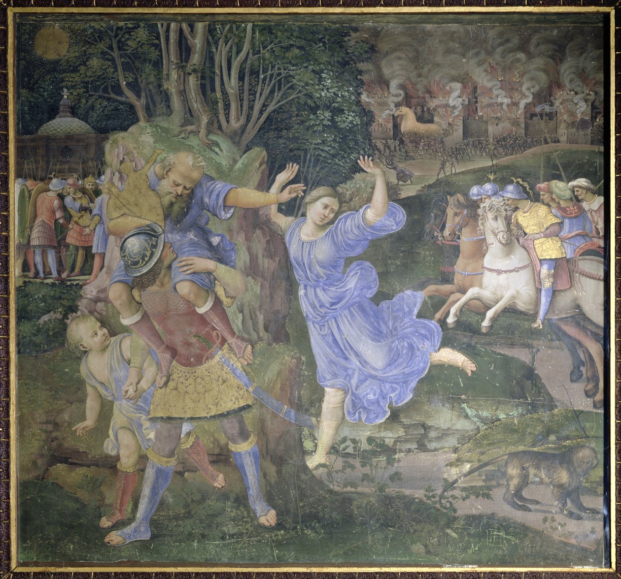 Aeneas Menekül Trójából alkotó: Girolamo Genga