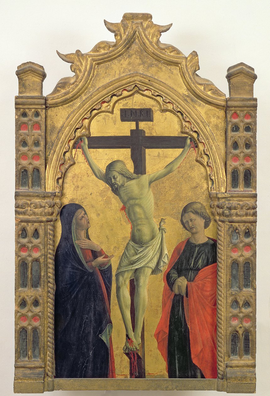 Keresztre feszítés (tempera a panelen) alkotó: Girolamo Giovanni