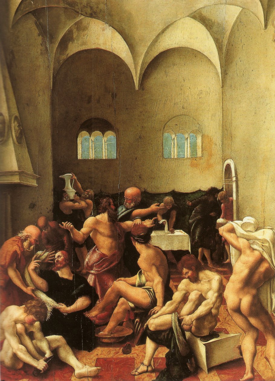 A lábak mosása alkotó: Girolamo del Pacchia