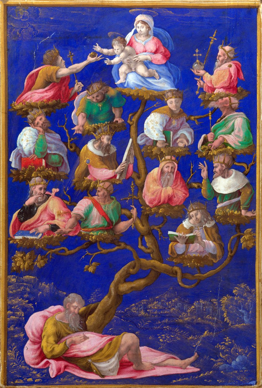 ""The Tree of Jesse"" Gerolamo Genga (1476-1551) festménye 1535 körül London, Nemzeti Galéria alkotó: Girolamo Genga