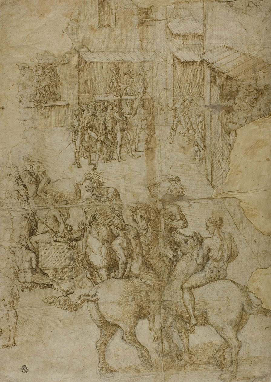 Mitológiai díszbemutató, 1528-29 alkotó: Girolamo Genga