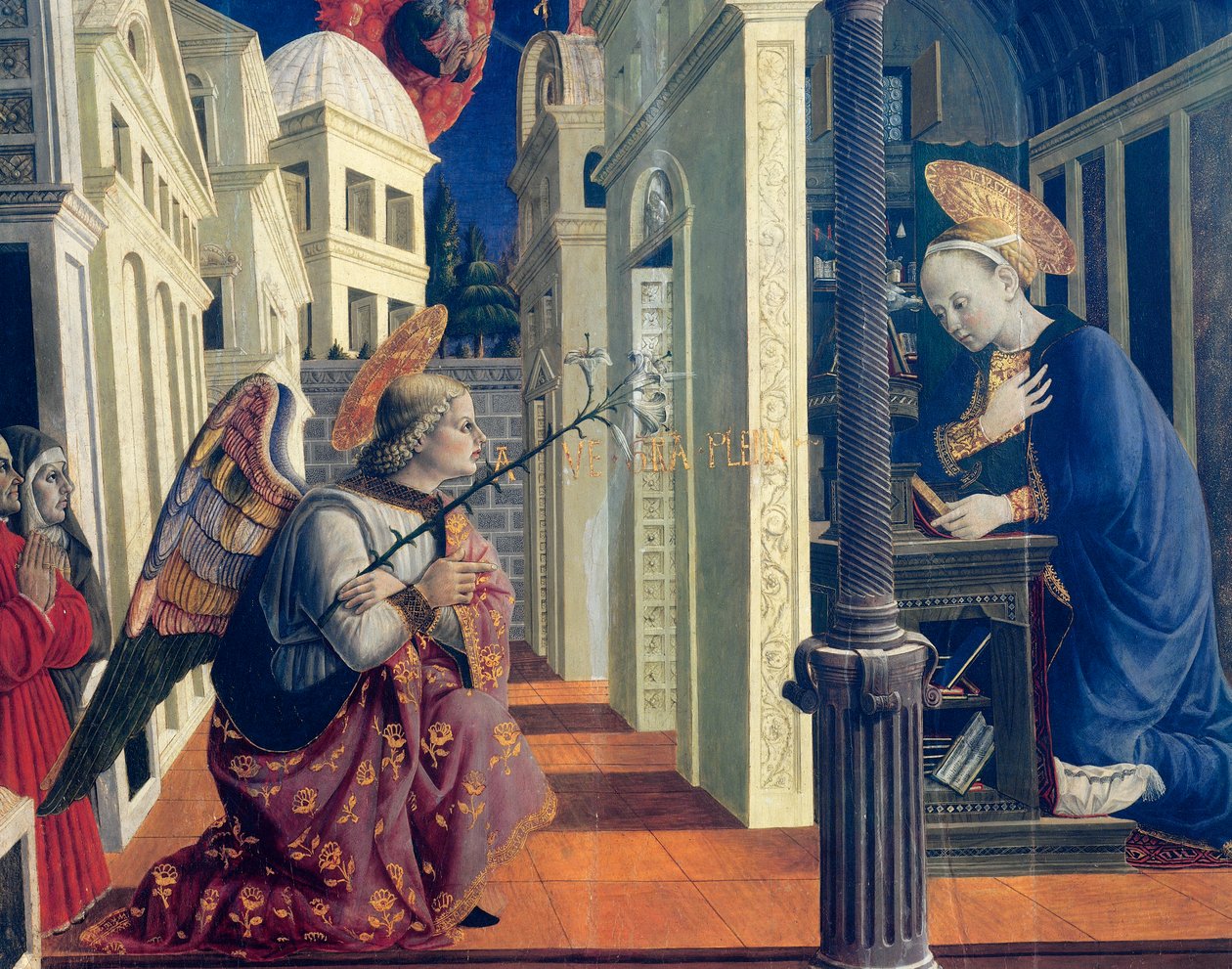 Girolamo di Giovanni camerinói angyali üdvözlet (kb. 1449-1473), részlet, kb. 1460 alkotó: Girolamo Giovanni