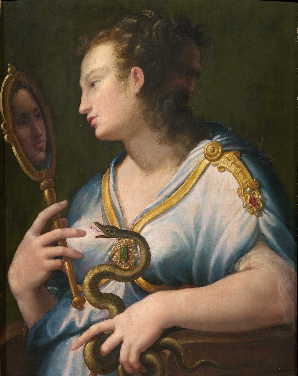 Allegorie de la prudence – Az óvatosság allegóriája Macchietti, Girolamo (kb. 1535-1592). Olaj, vászon, méret: 71x57, , Magángyűjtemény alkotó: Girolamo Macchiatti