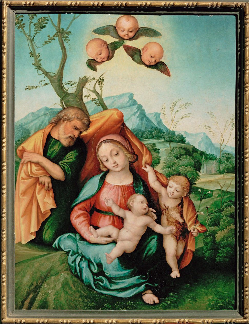 Szent család (festmény fára) alkotó: Girolamo Marchesi da Cotignola