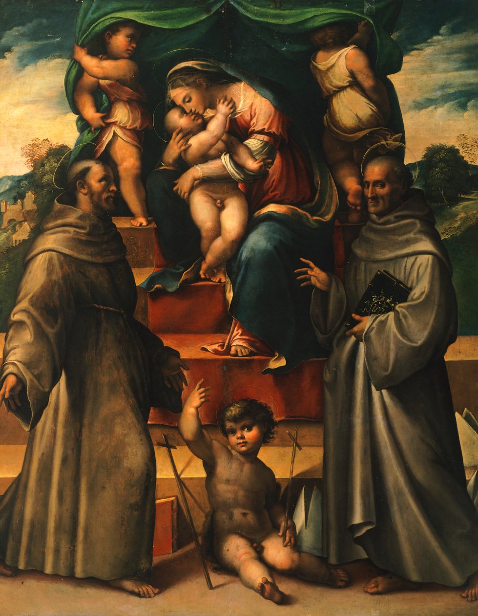 Madonna gyermekkel és szentekkel, Girolamo Marchesi da Cotignola (1471-kb. 1540) alkotó: Girolamo Marchesi da Cotignola