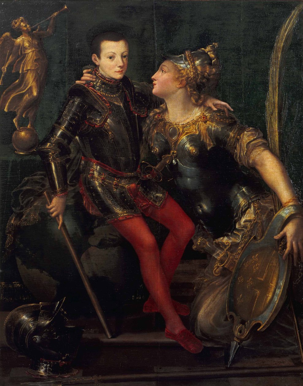 Alessandro Farnese-t ölelő Parma allegorikus portréja, 1556 alkotó: Girolamo Mazzola Bedoli