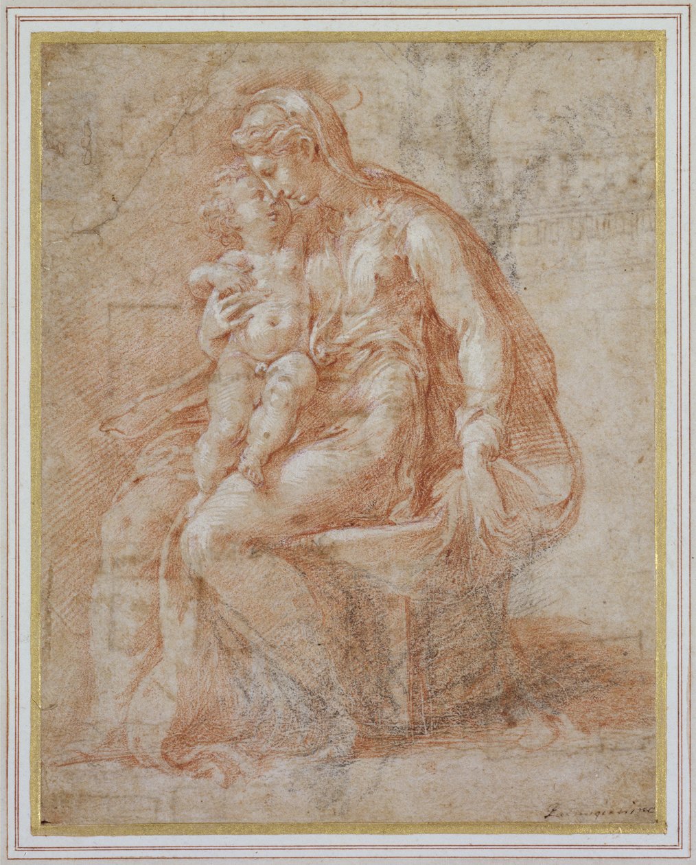 A Madonna és a gyermek alkotó: Girolamo Mazzola Bedoli