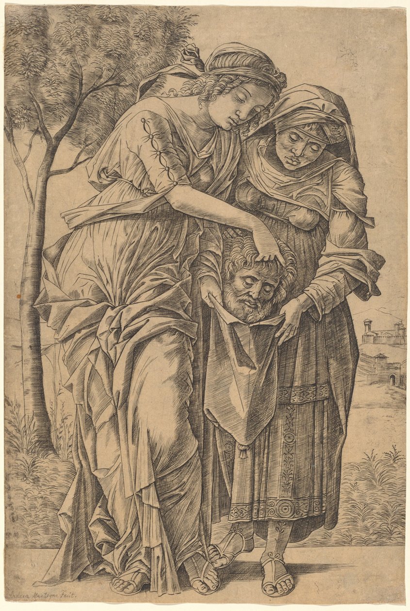 Judit a Holofernész fejével alkotó: Girolamo Mocetto after Andrea Mantegna