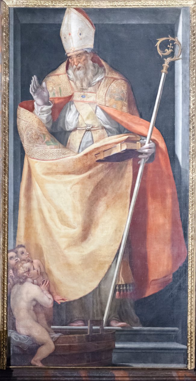 Szent Miklós és a három gyermek alkotó: Girolamo Muziano
