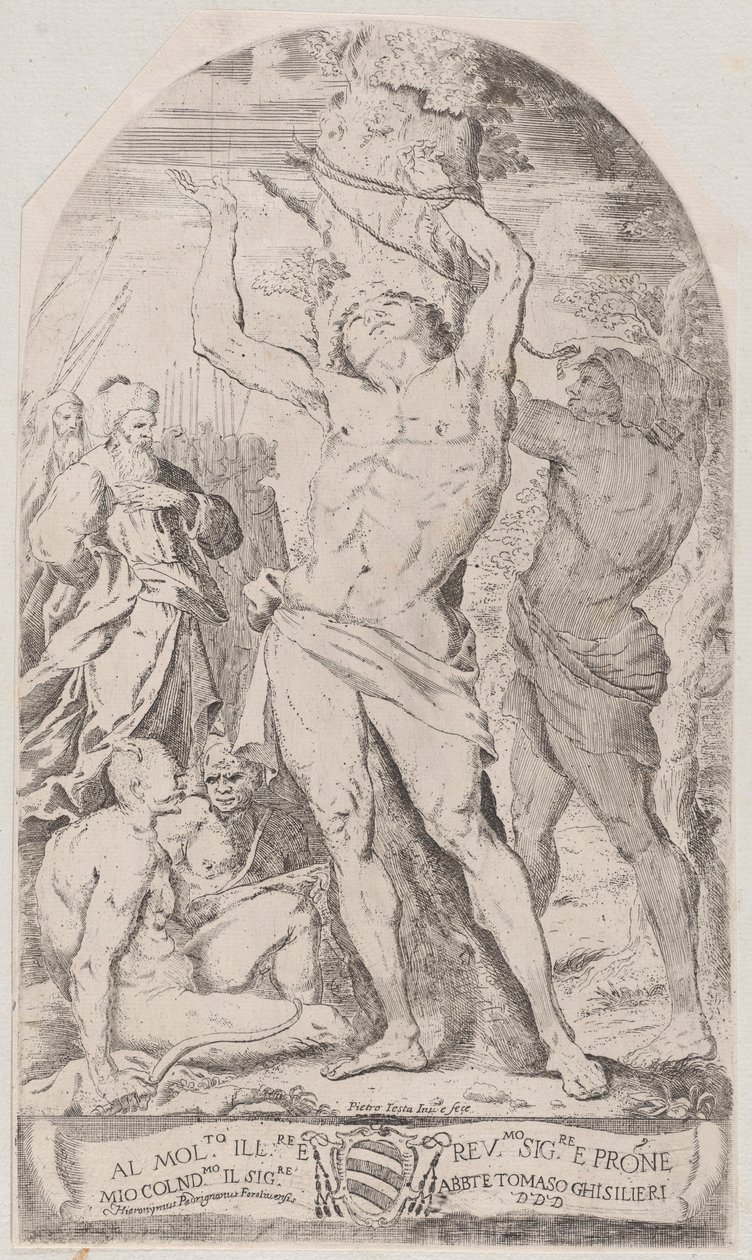 Szent Sebestyén fához kötve, 1625-50. alkotó: Girolamo Pedrignani