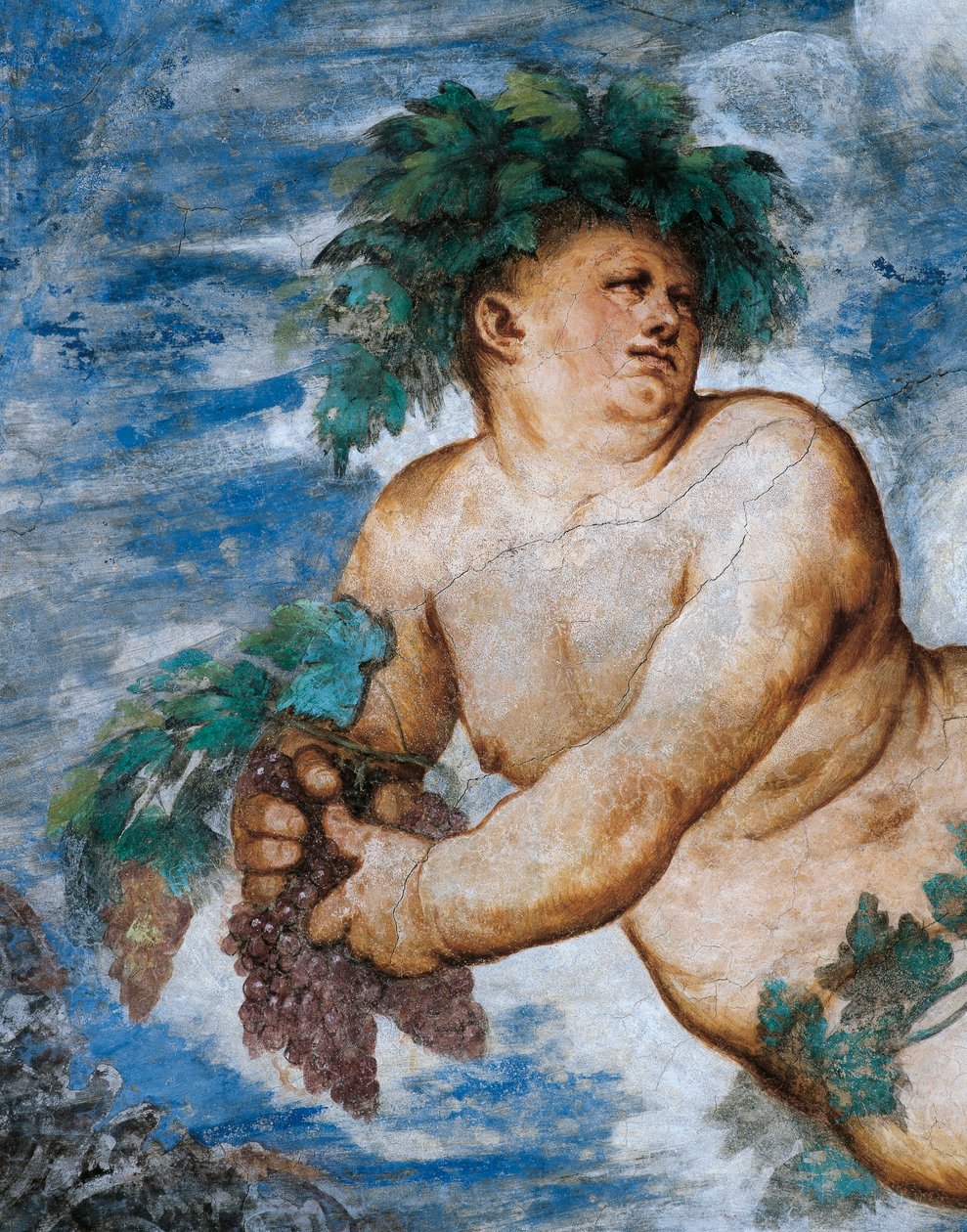 Az ősz allegóriája, Girolamo Romanino freskóinak részlete (kb 1484-1559 után), Bernardo Clesio megrendelésére alkotó: Girolamo Romanino