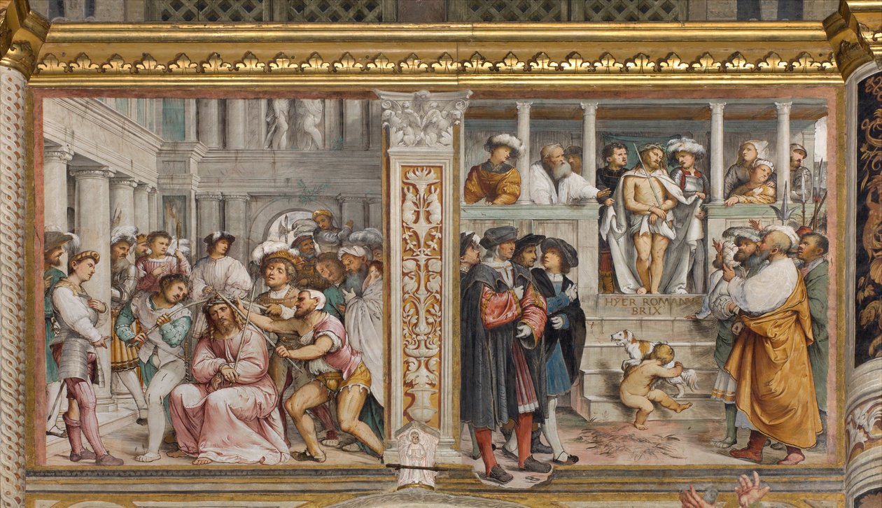 Central Aave, Negyedik déli szakasz, Töviskoronázás, Ecce Homo, Girolamo Romanino alkotó: Girolamo Romanino