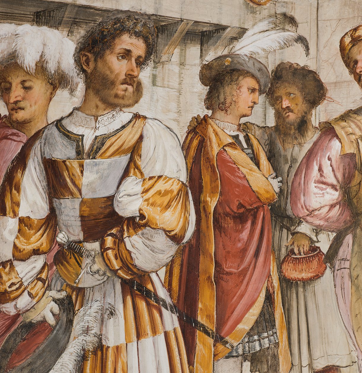 Középhajó, ötödik déli szakasz, Krisztus Pilátus előtt, Girolamo Romanino alkotó: Girolamo Romanino