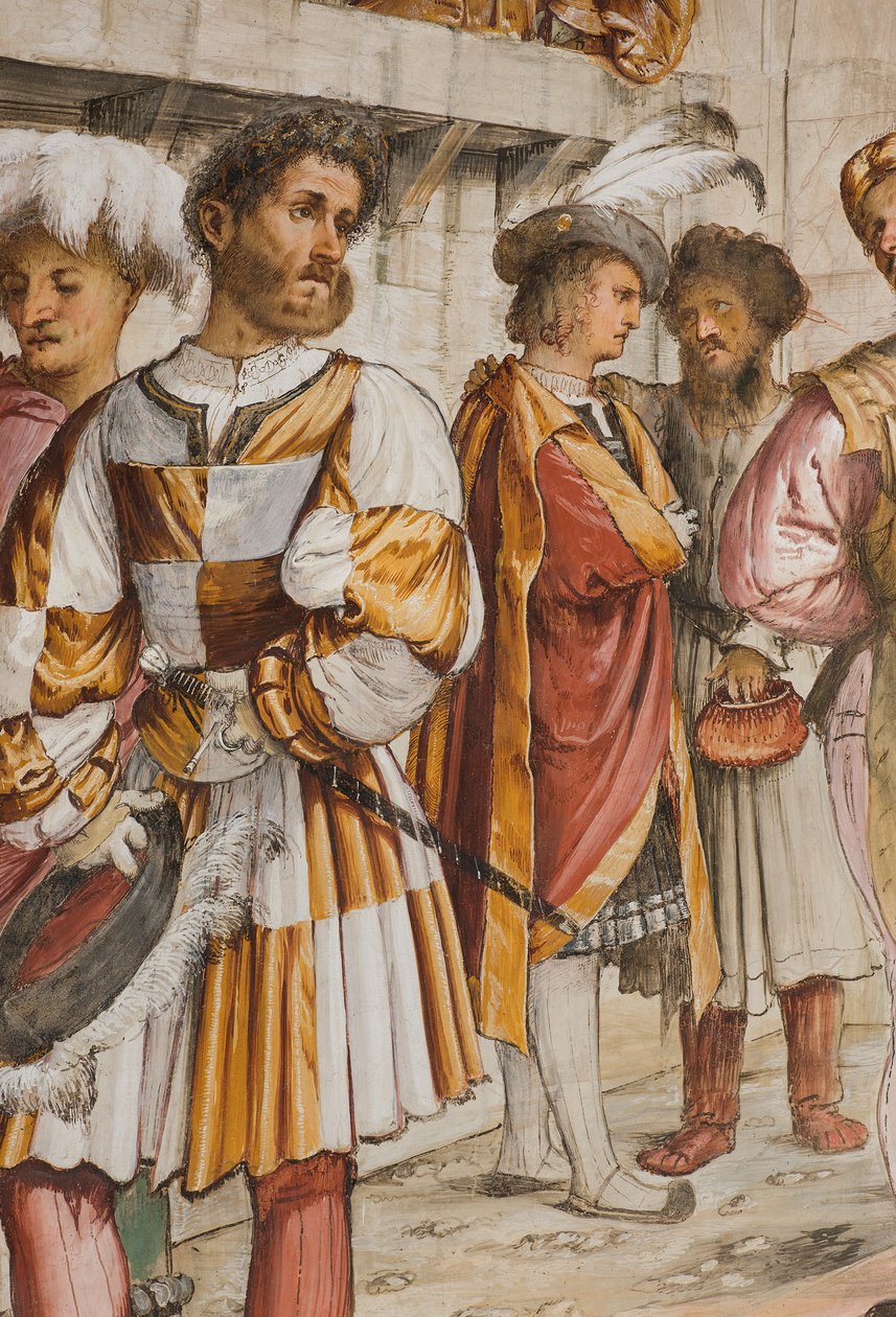 Középhajó, ötödik déli szakasz, Krisztus Pilátus előtt, Girolamo Romanino alkotó: Girolamo Romanino