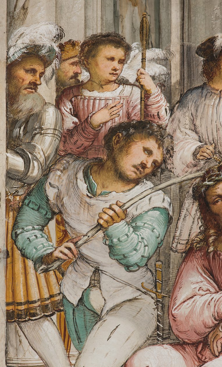 Középhajó, negyedik déli szakasz, Töviskoronázás, Girolamo Romanino alkotó: Girolamo Romanino