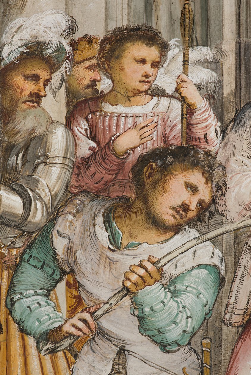 Középhajó, negyedik déli szakasz, Töviskoronázás, Girolamo Romanino alkotó: Girolamo Romanino