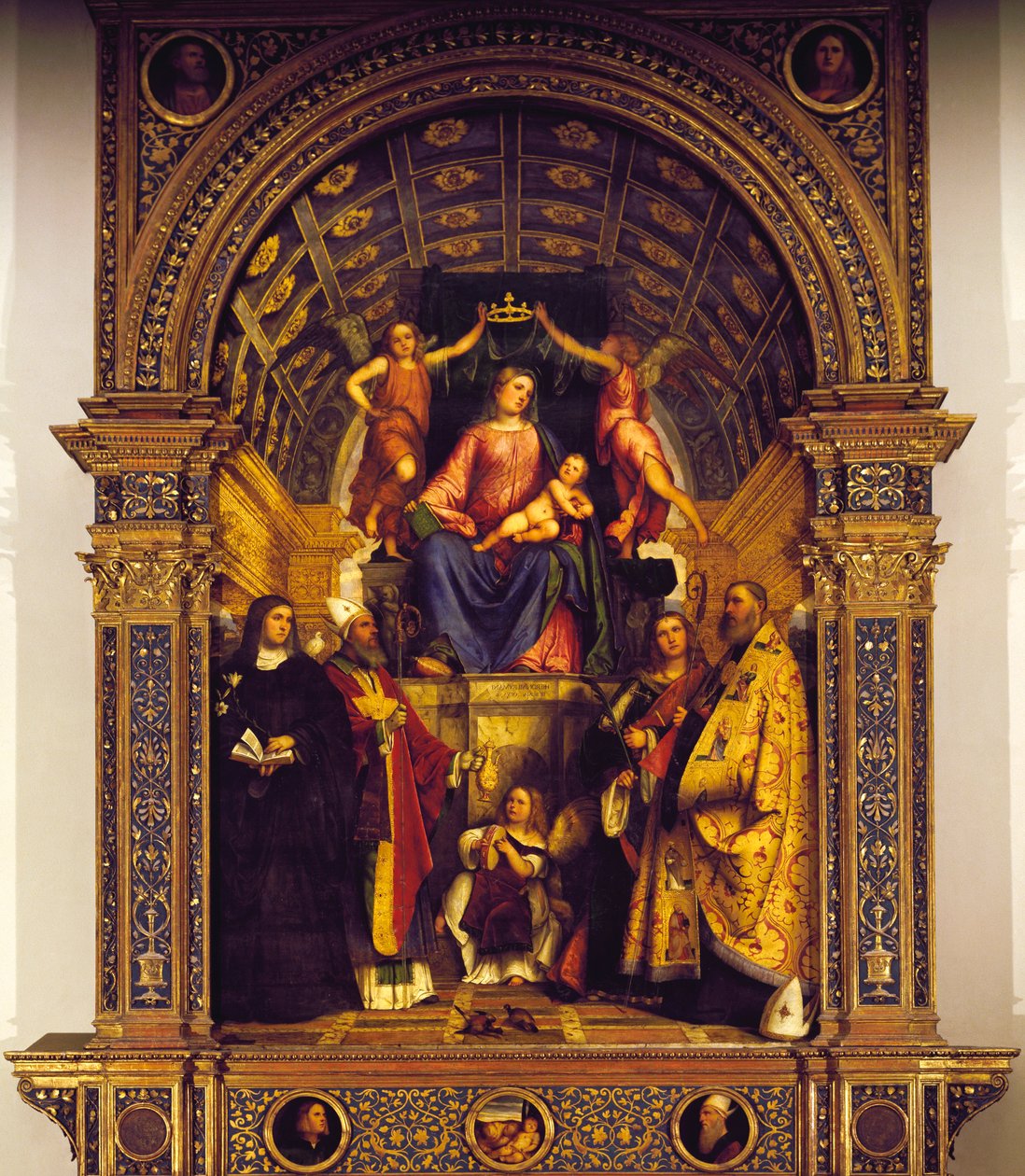 Madonna és Szentek alkotó: Girolamo Romanino