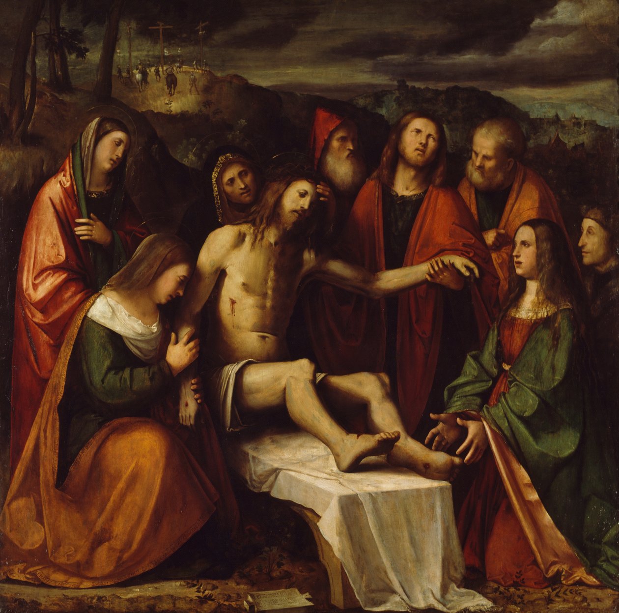 Girolamo Romanino Pieta (kb. 1484-1562 után), olaj, vászon alkotó: Girolamo Romanino