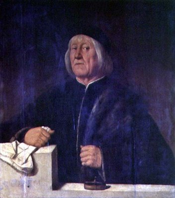 Theophile Folengo portréja (panel) alkotó: Girolamo Romanino