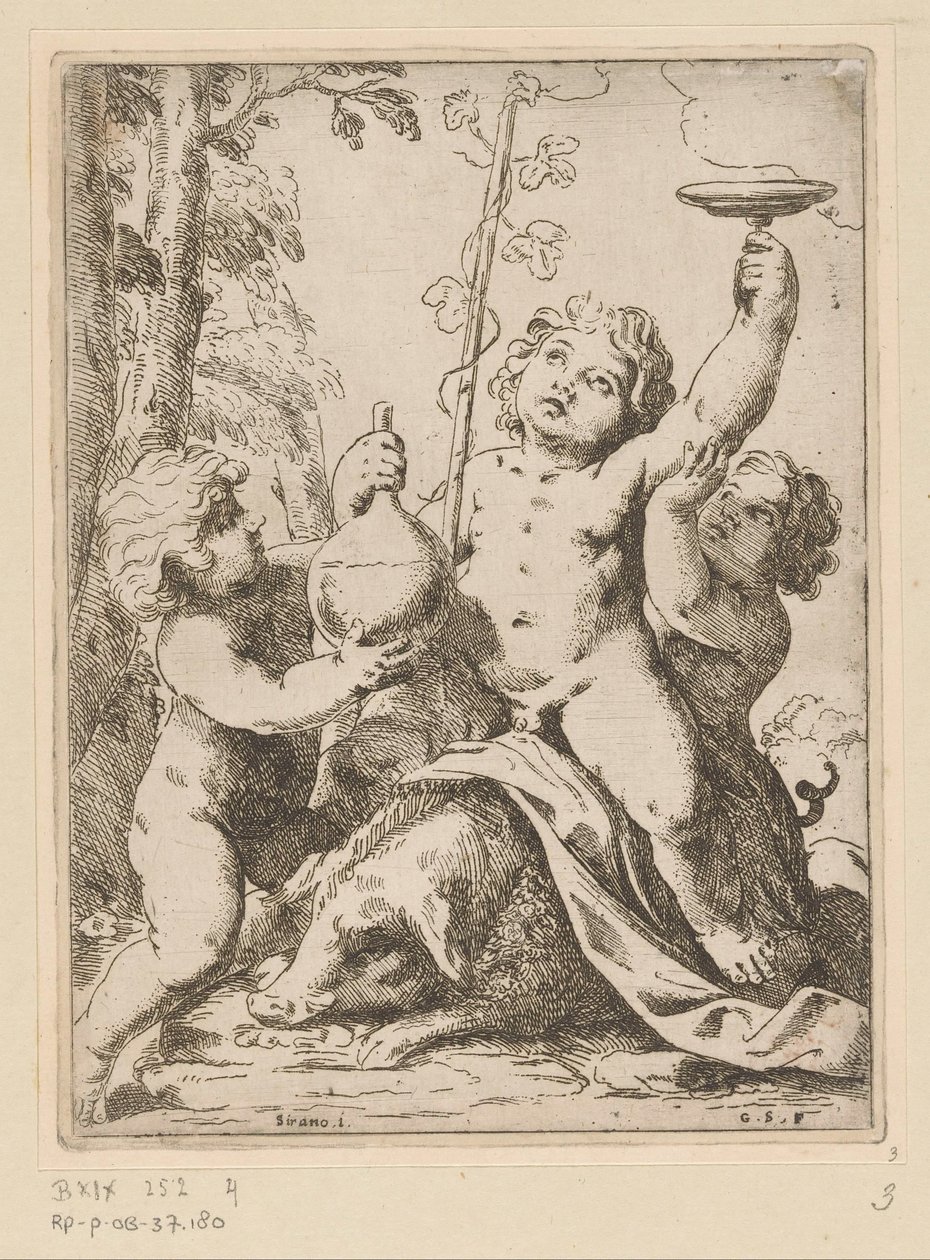 Bacchanal három fiatallal alkotó: Girolamo Scarselli